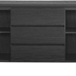Modway Duval Oval Wood Grain 71 Inch Sideboard with Doors and Drawers