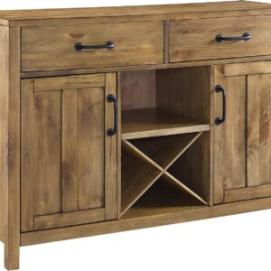Crosley Furniture Roots Modern Farmhouse Sideboard Buffet Cabinet with Storage