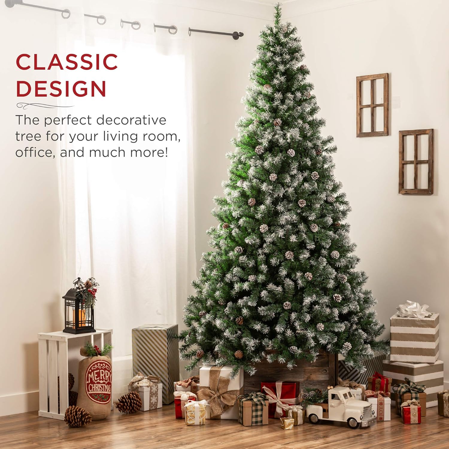 Best Choice Products 7.5ft Pre-Decorated Holiday Christmas Tree