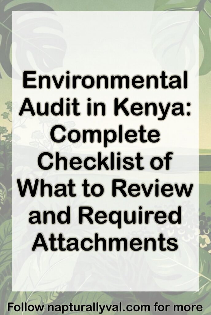 Environmental Audit in Kenya: Complete Checklist of What to Review and Required Attachments.