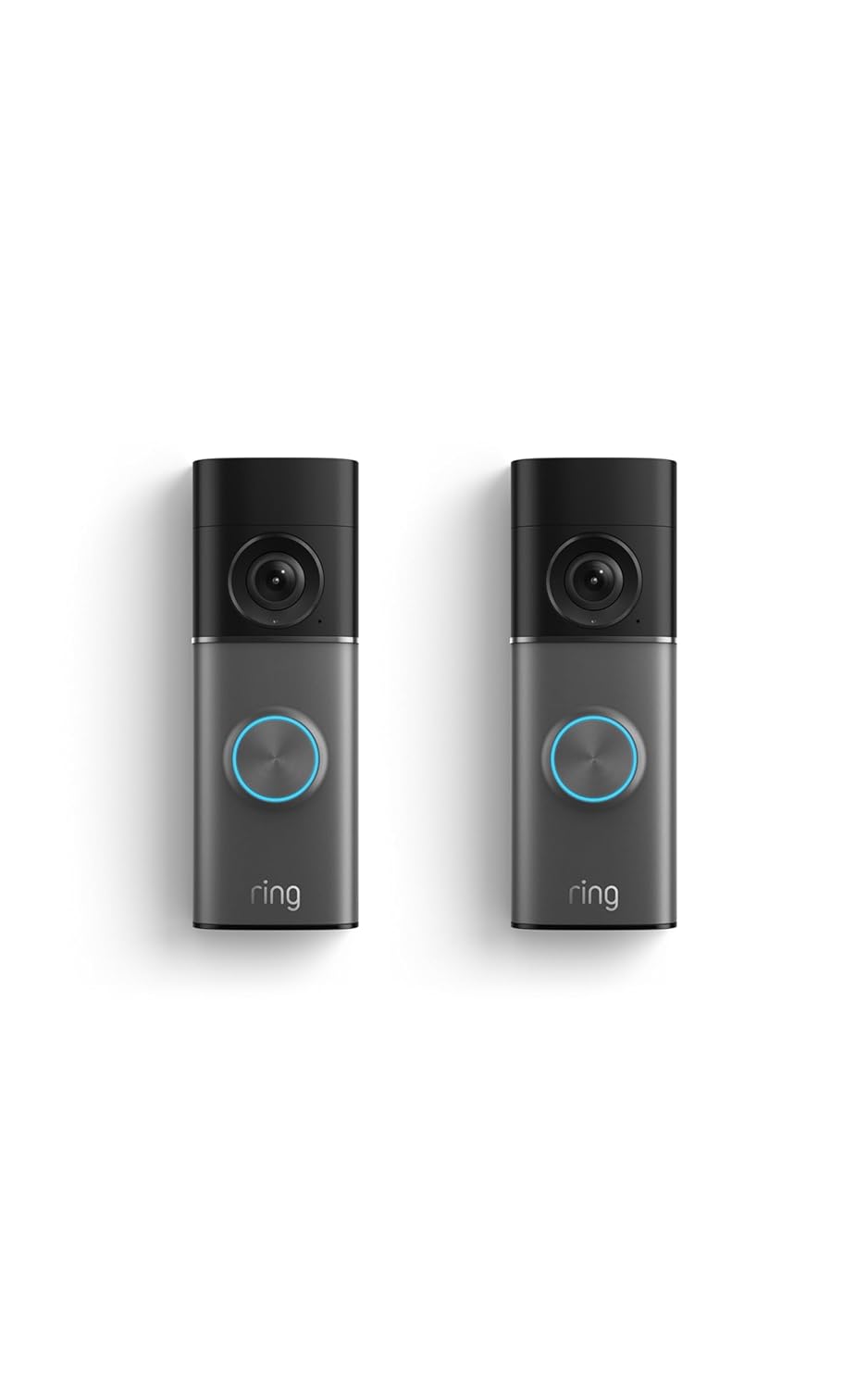 Ring Wired Doorbell Pro (Newest Model) — Retinal 4K with wide-angle video, 10x Enhanced Zoom, and Low-Light Sight 2-pack, Deep Silver
