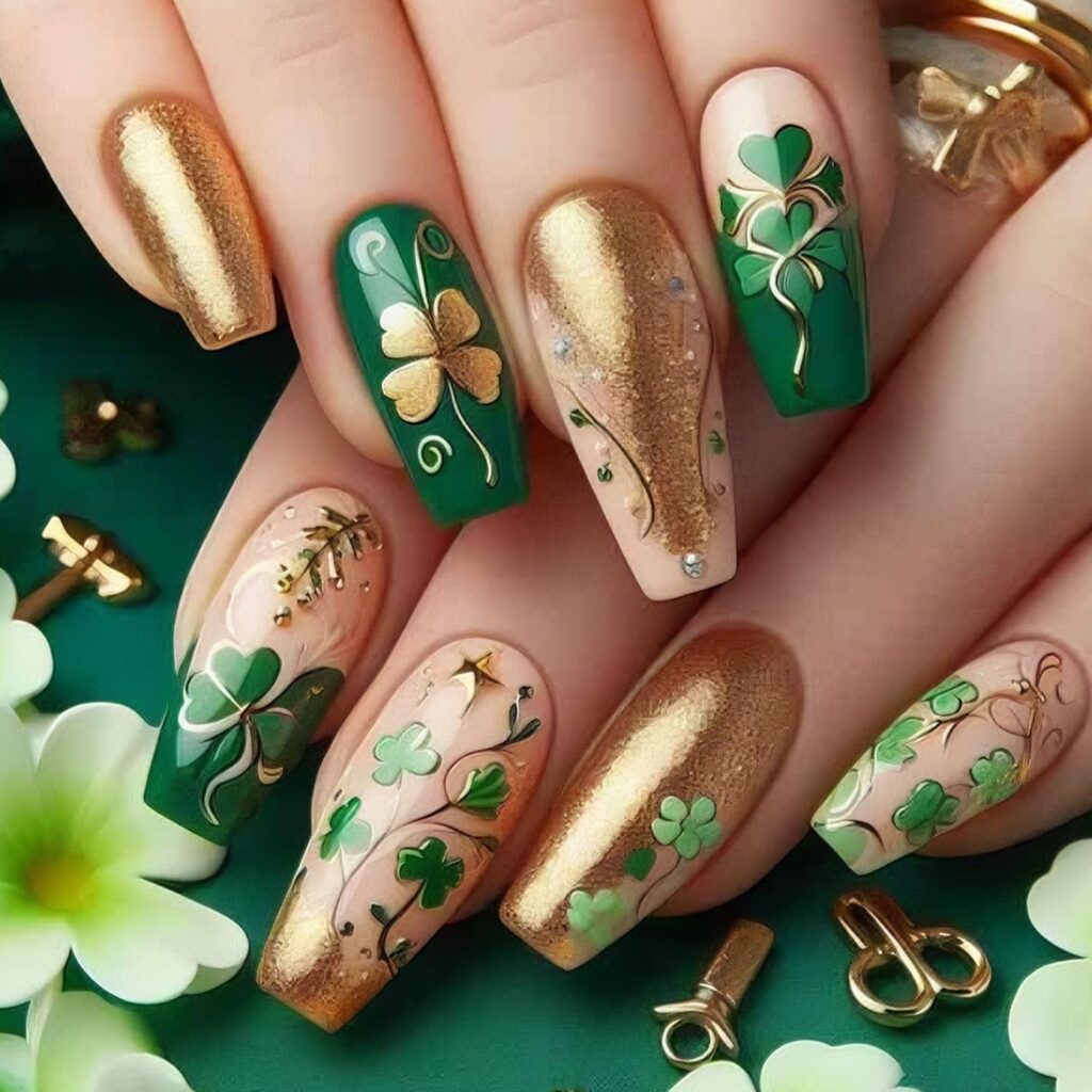 35 Cute St. Patrick’s Day Nail Ideas (Green, Gold & Shamrock Designs You’ll Love)