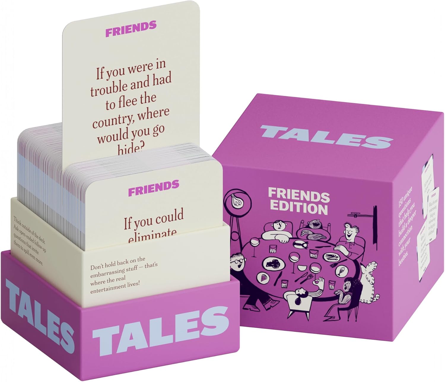 TALES Conversation Cards, Friends Edition 150 Count, Fun Friend Games for Adults