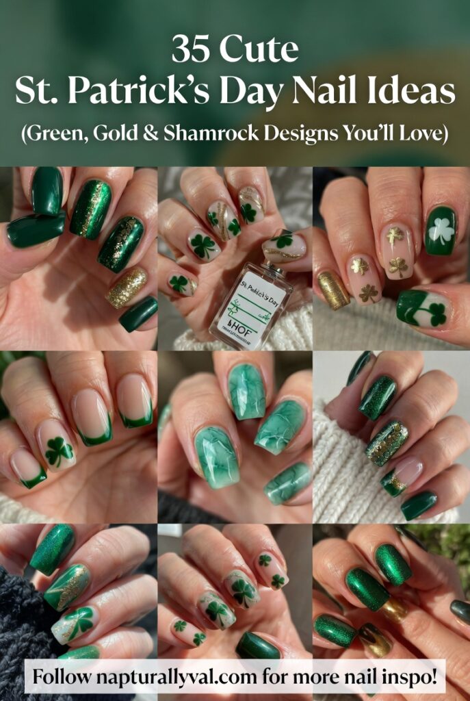 35 Cute St. Patrick’s Day Nail Ideas (Green, Gold & Shamrock Designs You’ll Love)