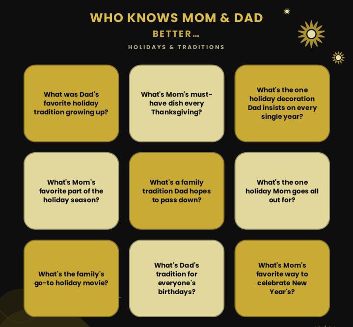 Who Knows Mom & Dad Better? 216 Game Night Questions To Settle The Debate Once And For All.