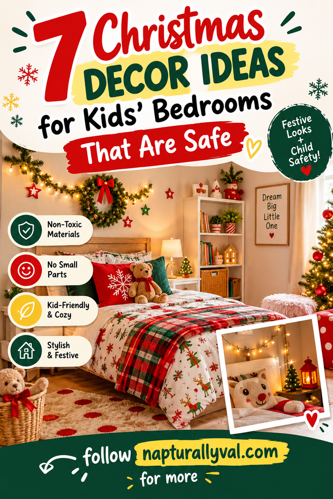 7 Christmas Decor Ideas for Kids' Bedrooms that are Safe.