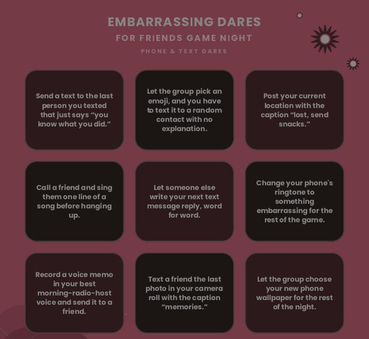 207 Embarrassing Dares For Fun Friends Game Night.